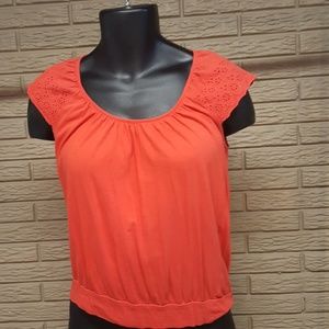Orange dressy top